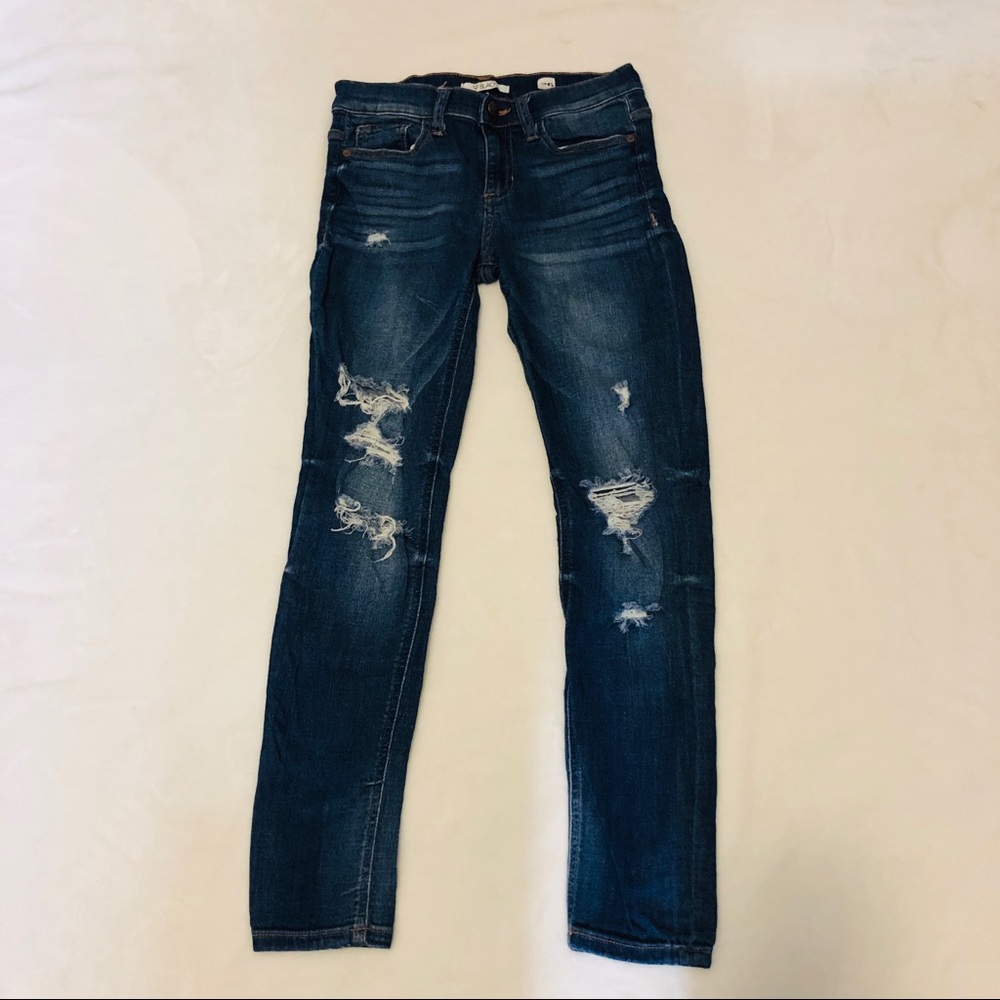 SP Black Skinny Distressed Blue Jeans Size 26